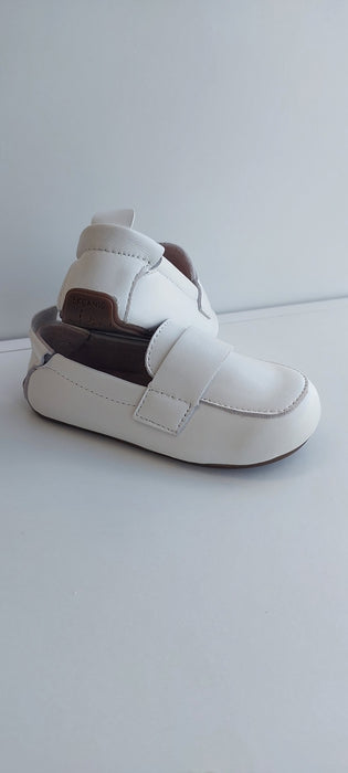 leather white loafers christening baptism shoes