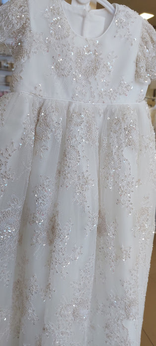 exclusive christening gown champagne beaded lace girls baptism gown dress