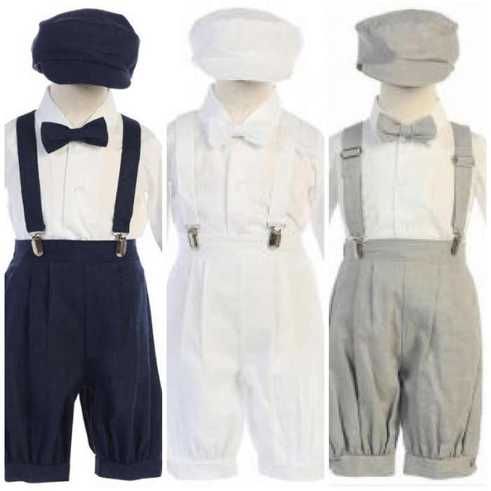 boys suspender bowtie suit set