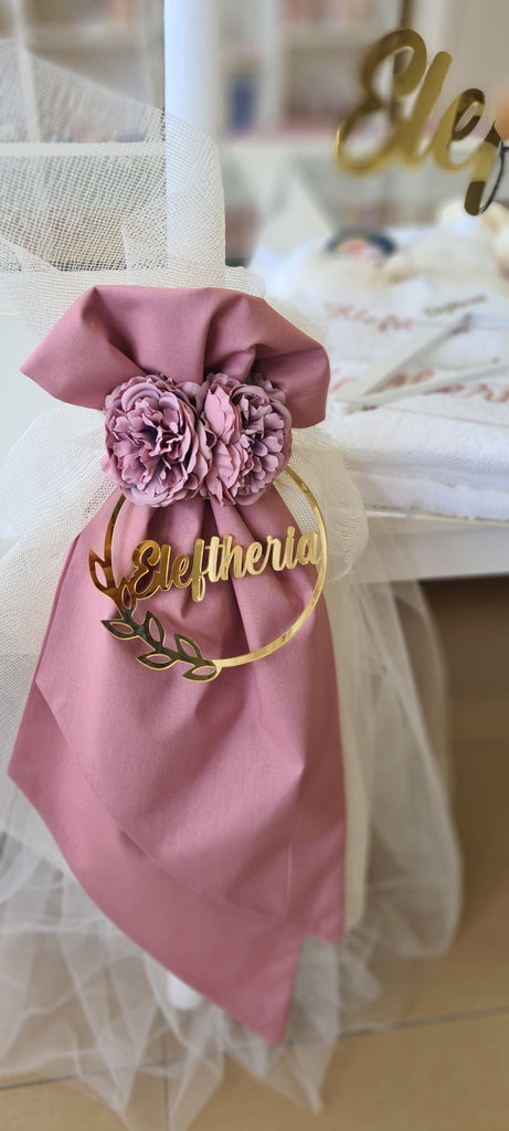 orthodox christening candle personalised with name