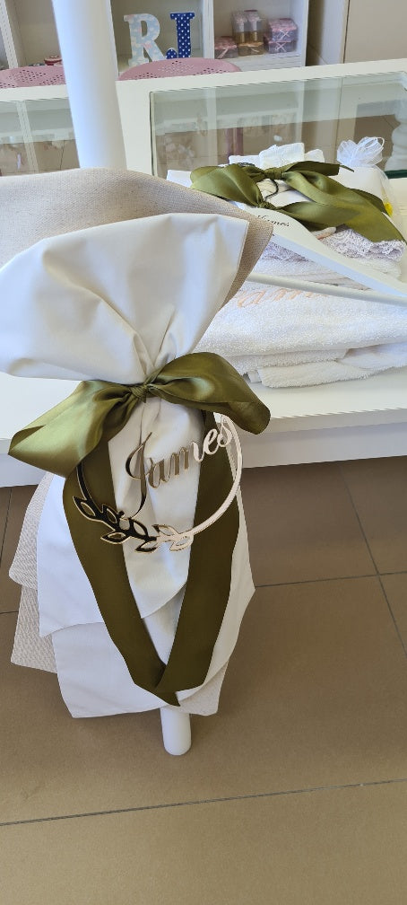 orthodox christening candle personalised with name