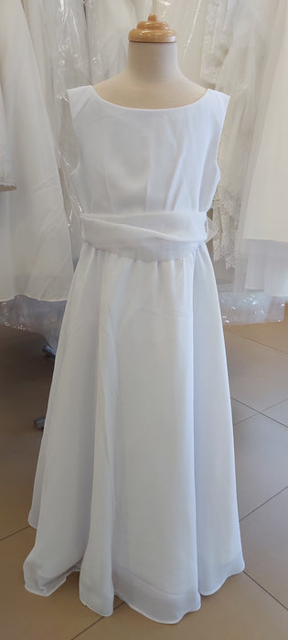 Communion Dress White with Chiffon sash sz 6