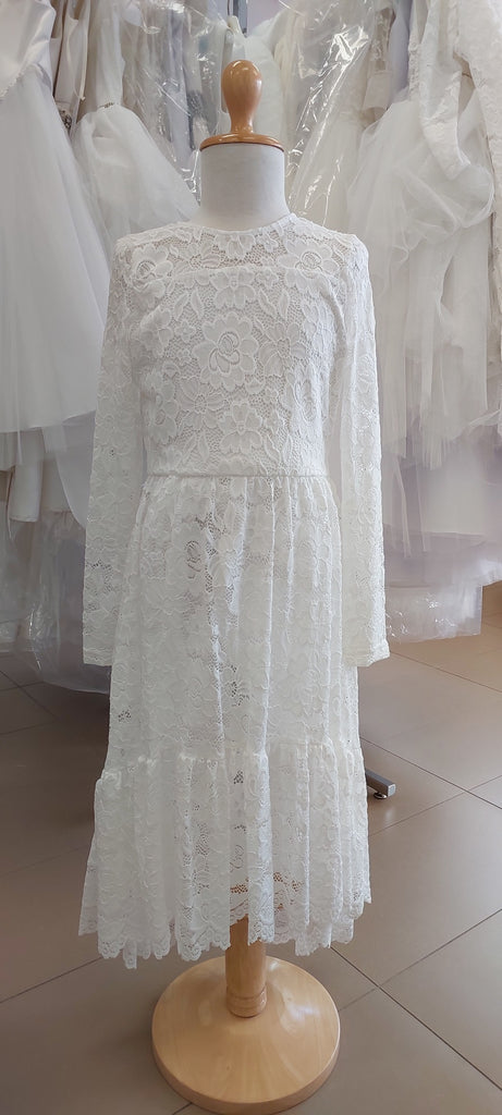 communion lace dress long sleeve