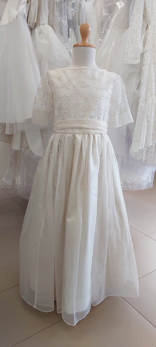 French beaded lace communion gown organza communion dress