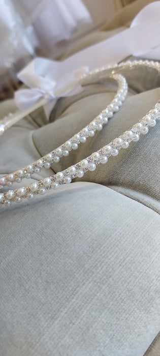 wedding orthodox crowns stefana pearl crystal crown
