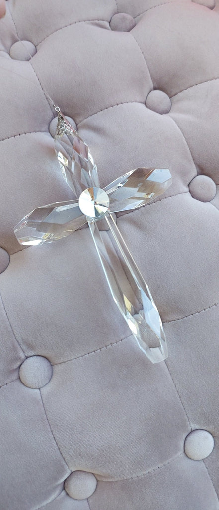 clear acrylic hanging cross orthodox catholic