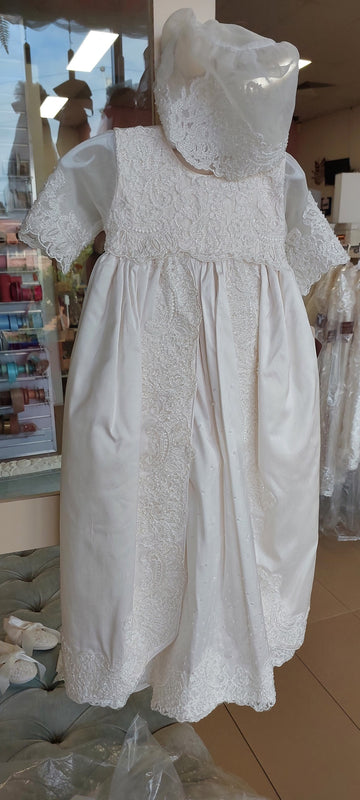 silk lace christening baptism gown for boys girls