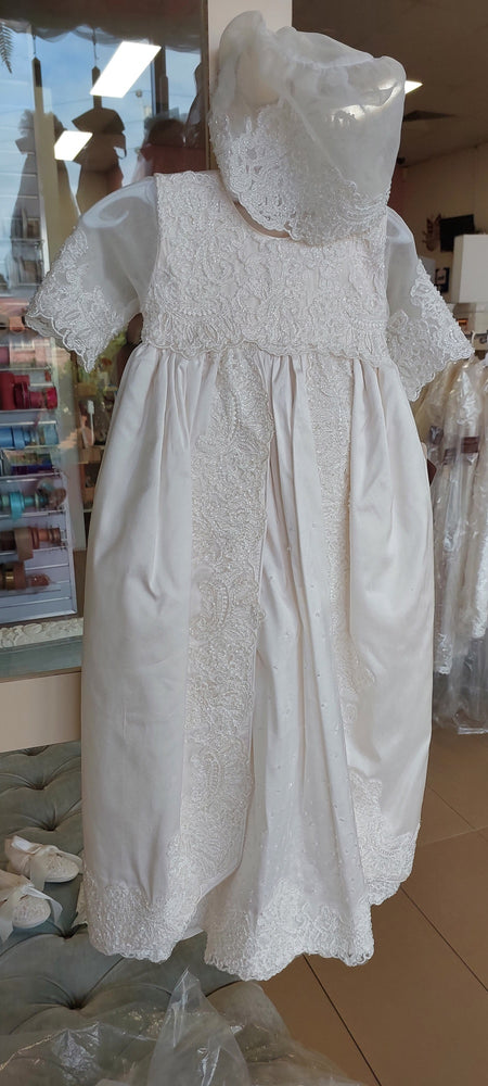 silk lace christening baptism gown for boys girls