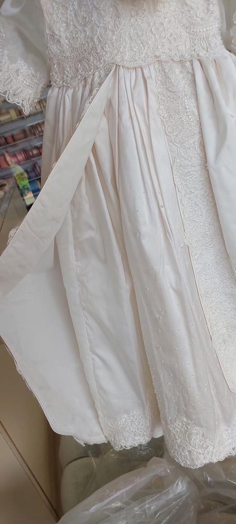 silk lace christening baptism gown for boys girls