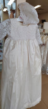 christening baptism gown with lace & silk boys girls