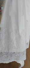 christening baptism heirloom length gown white lace