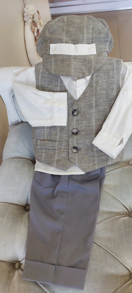 boys christening baptism vest suit