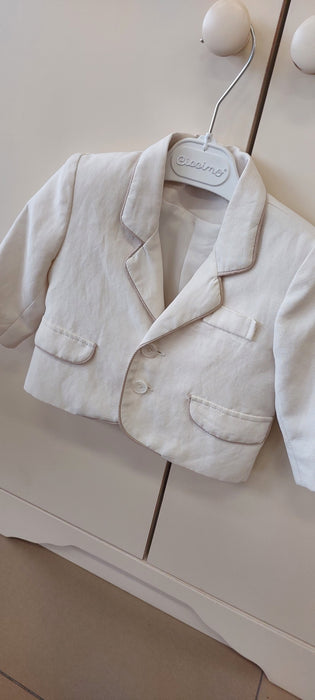 boys christening baptism outfit suit jacket white