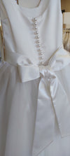 christening baptism gown white satin tulle