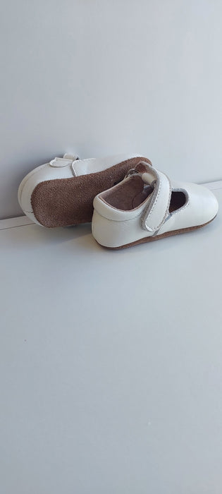 leather christening baptism shoes t bar white