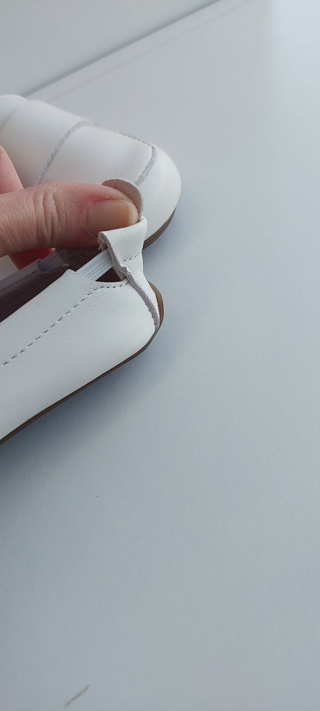 leather white loafers christening baptism shoes