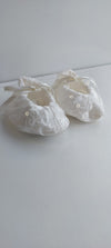 silk lace christening baptism booties shoes