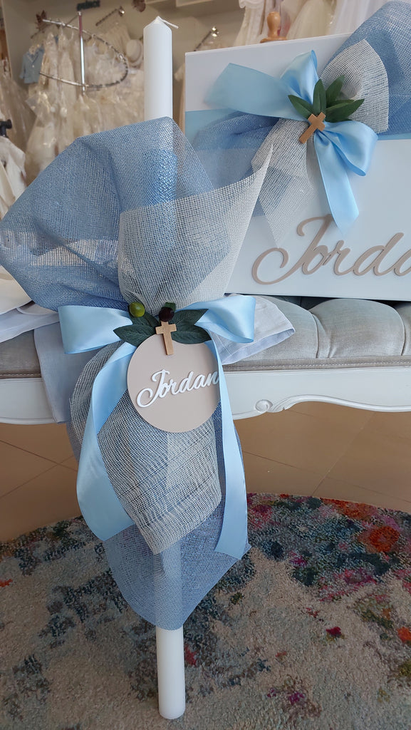 orthodox christening candle personalised