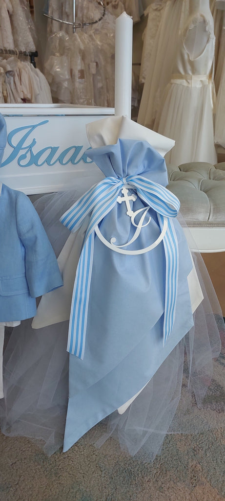 orthodox christening candle with personalised initial