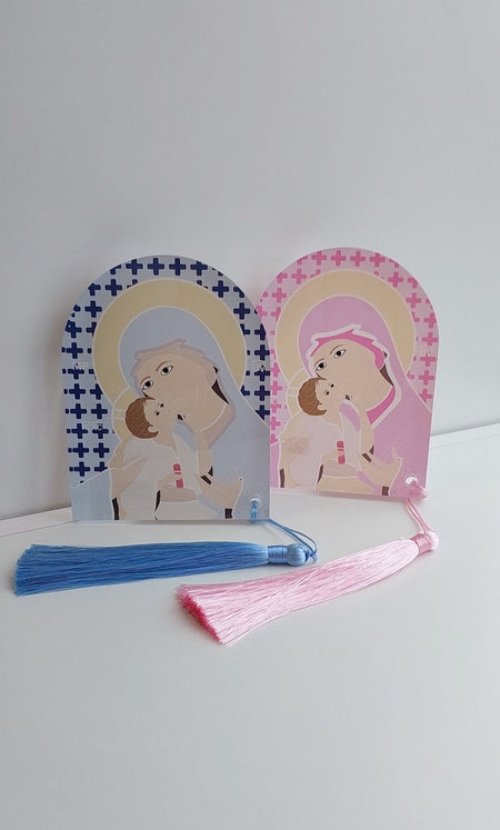 orthodox childrens acrylic icons mother mary and jesus