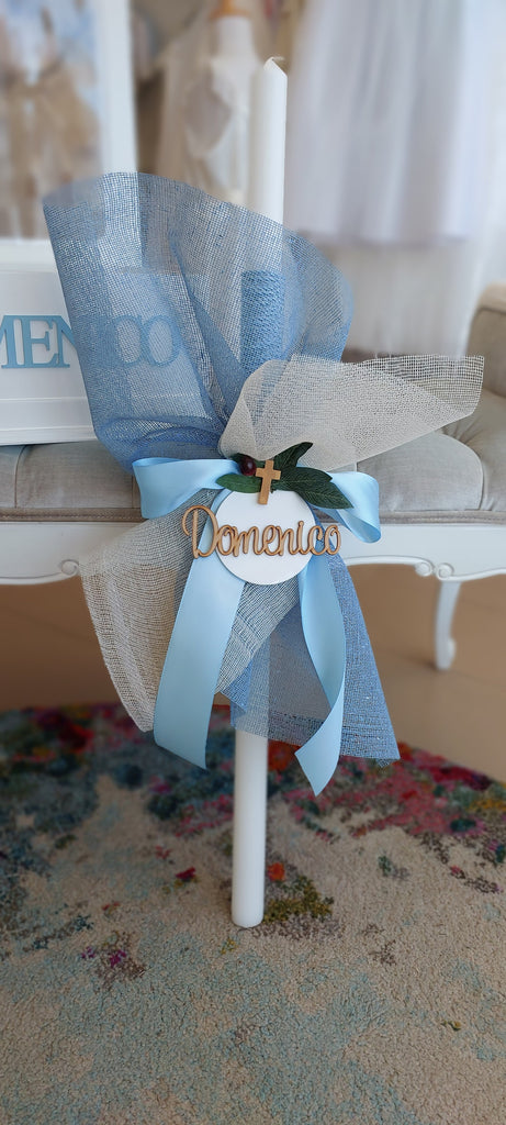 orthodox christening candle personalised