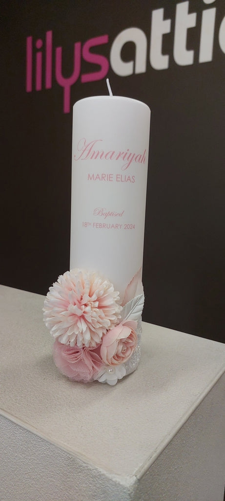 baptism girls candle christening candle personalised
