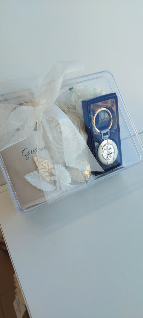 godparent godmother gift faux floral christening gift candle jar candle gift