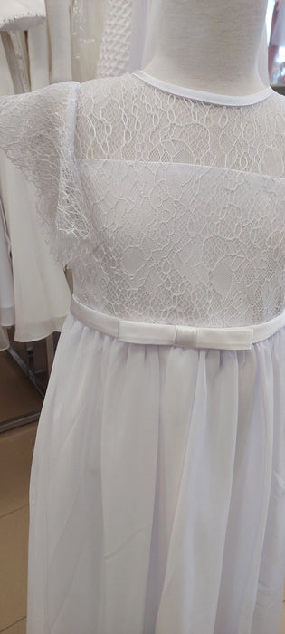 communion gown lace cap sleeves