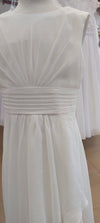 communion dress soft drape pleated waist first holy communion