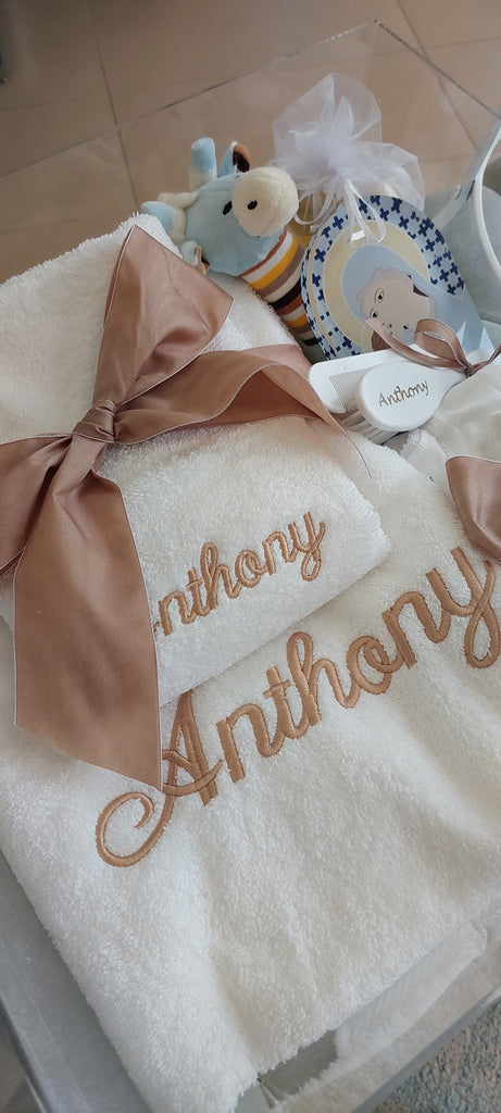 christening baptismhand towel personalised