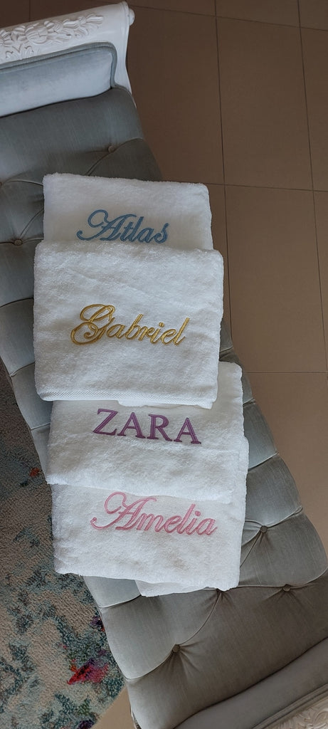 christening baptism personalised towel hand towel
