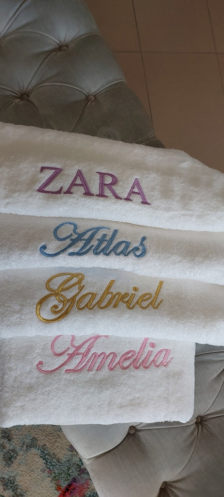 christening baptism personalised towel hand towel
