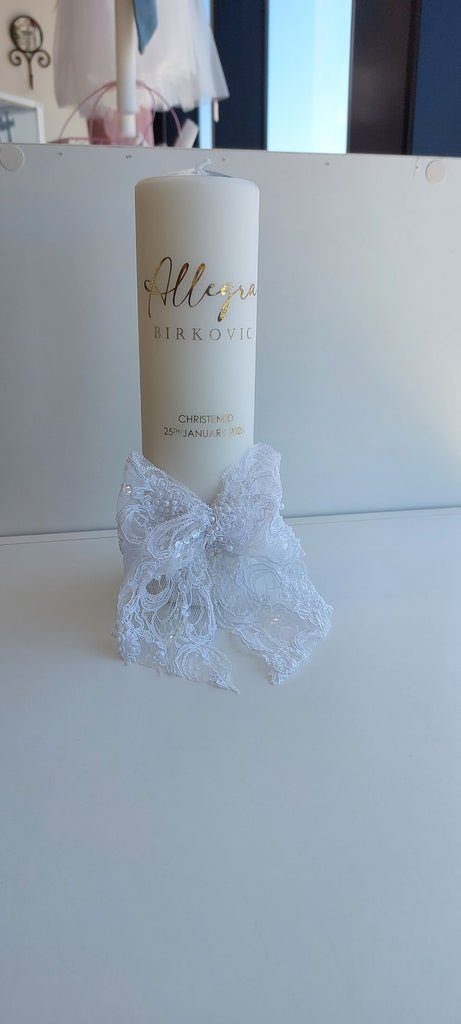 christening candles baptism personalised candle