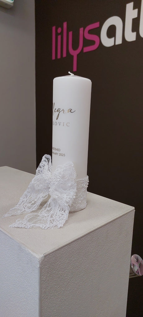 christening candles baptism personalised candle