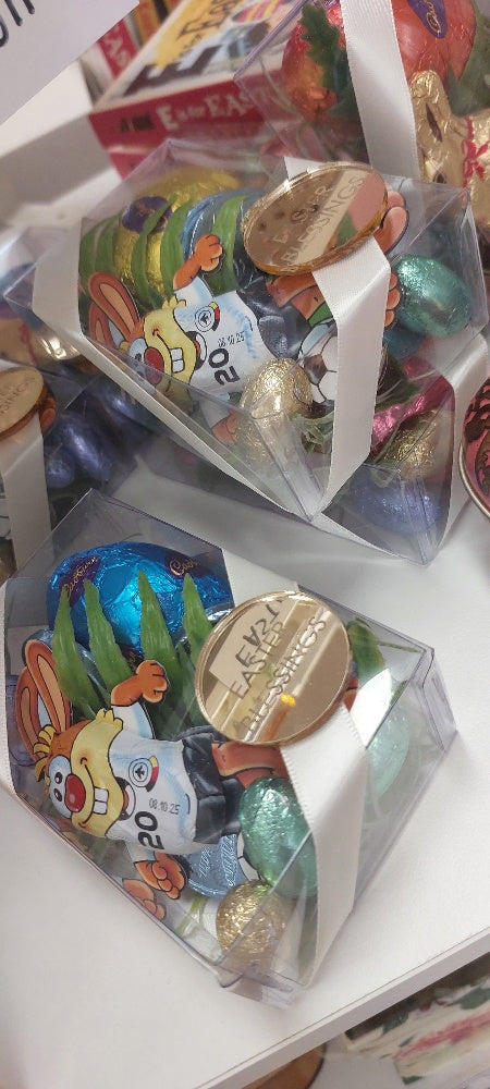 easter gift, boxed cross, ceramic cross, easter bunnies, easter chocolates, easter presents for kids, easter presents for godparents