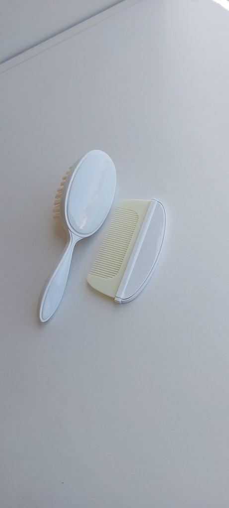 christening baptism baby brush comb set