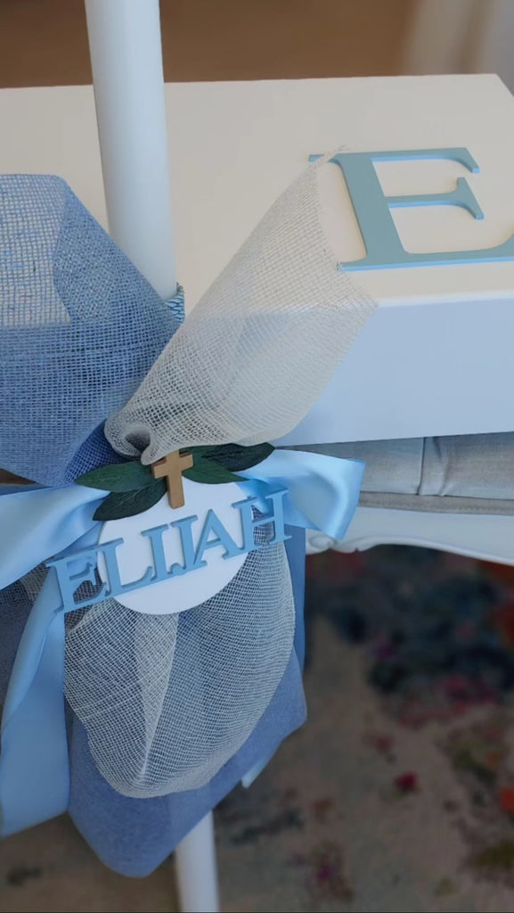 orthodox christening candle personalised