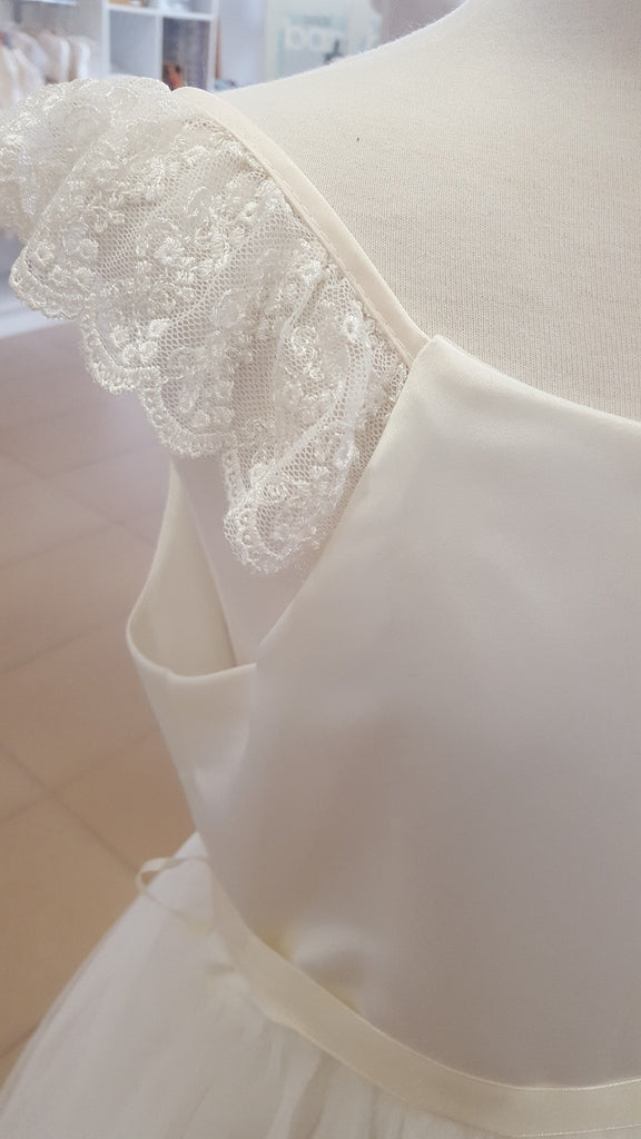 communion dress lace sleeves