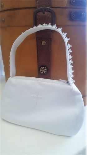First Communion Bracelet in Purse Box