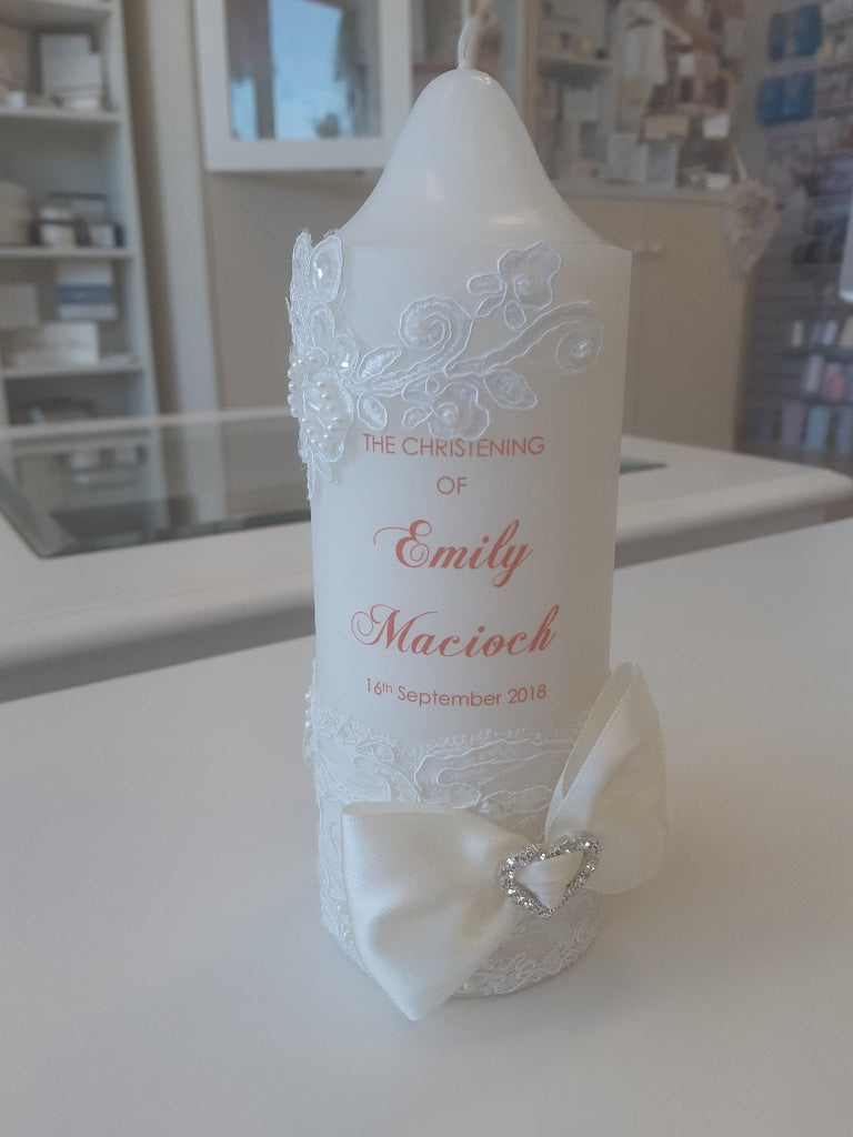 baptism christening candle