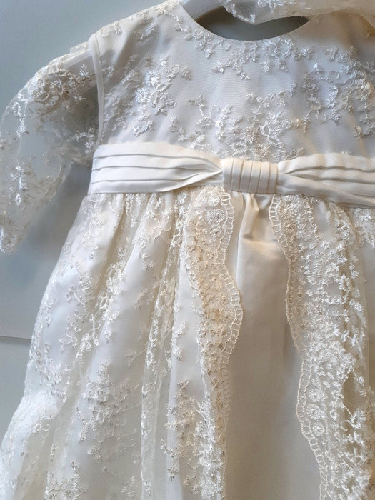 christening baptism lace gown