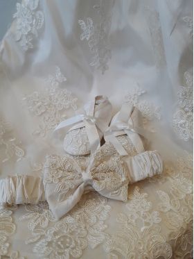 christening baptism lace gown