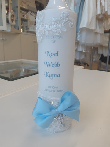 baptism christening candle