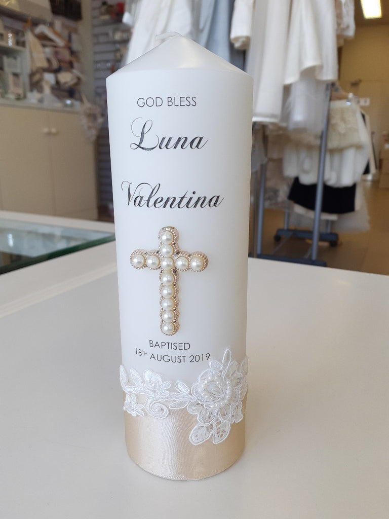 baptism christening candle