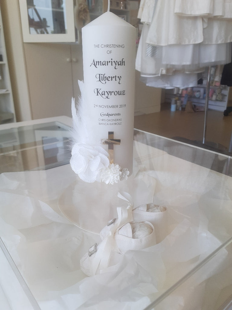 baptism christening candle