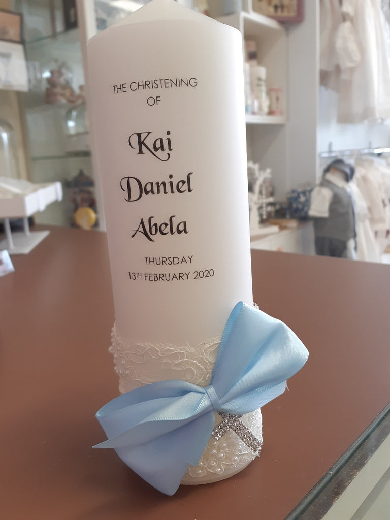 baptism christening candle