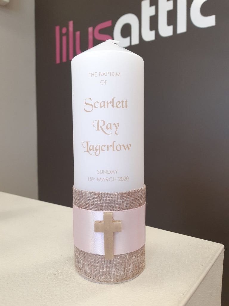 baptism christening candle