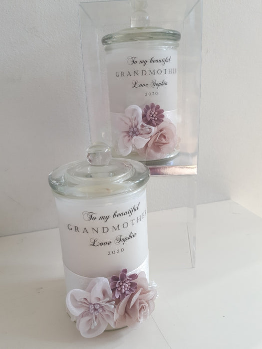 personalised candle jars godparent gift bomboniere