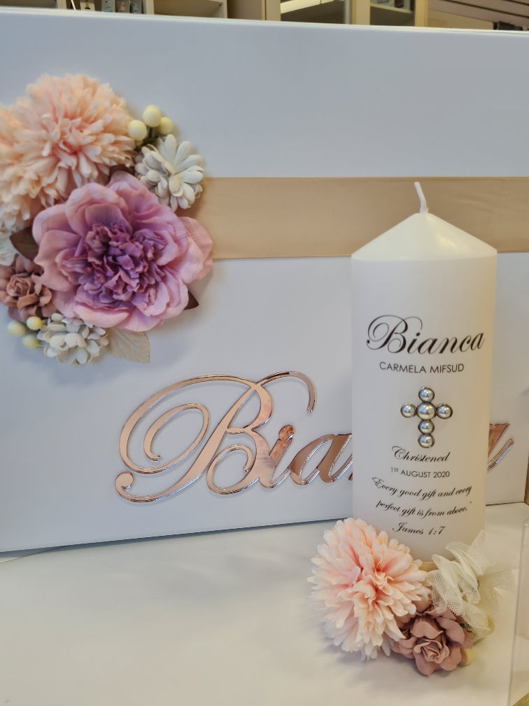 baptism christening candle