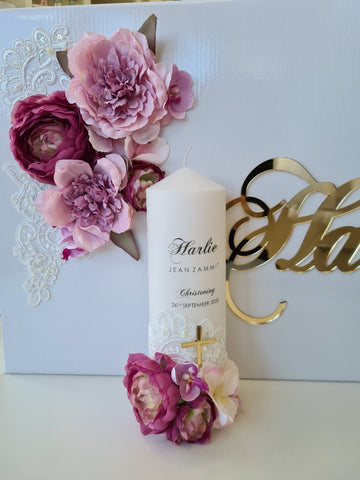 baptism christening candle